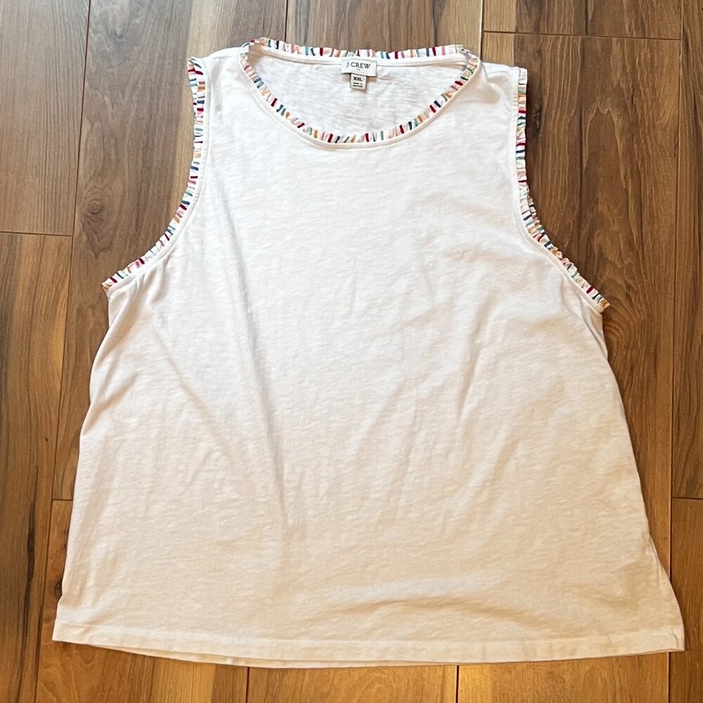 J.Crew Ruffle Tank - image 1